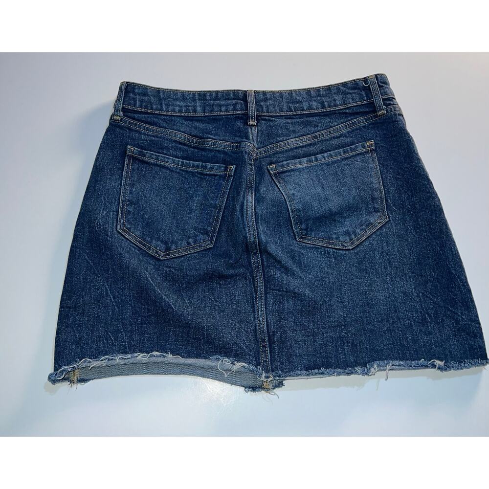 Old navy women’s high rise secret smooth pockets button zipper jeans skirt - Picture 8 of 8